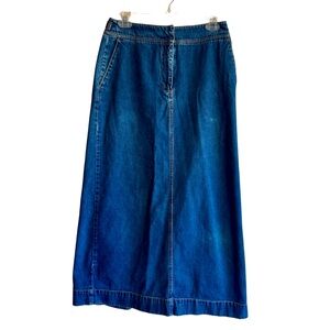 Early 2000s Eddie Bauer long denim skirt | Size 6